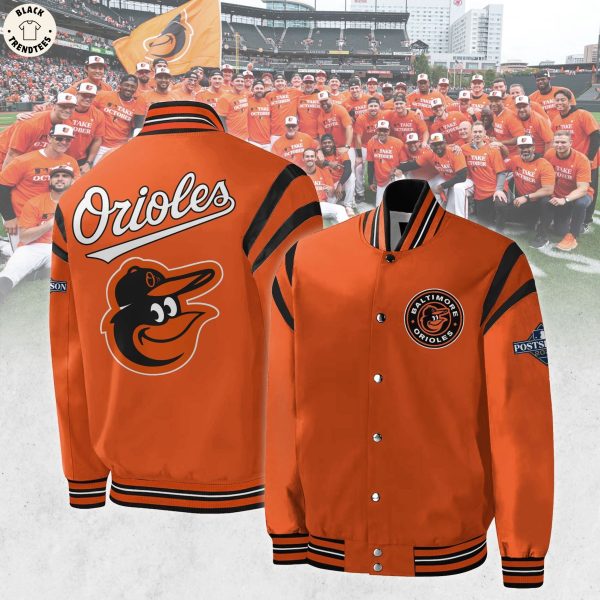 Baltimore Orioles Mascot Logo Design Orange Baseball Jacket
