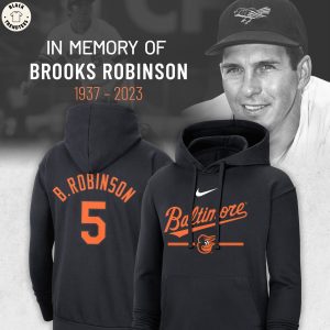 In Memory Of Brooks Robinson 1937-2023 B.Robinson Baltimore Mascot Logo Black 3D Hoodie