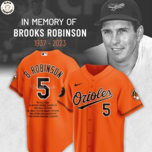 In Memory Of Brooks Robinson 1937-2023 Orioles 5 Nike Logo Design Baseball Jersey