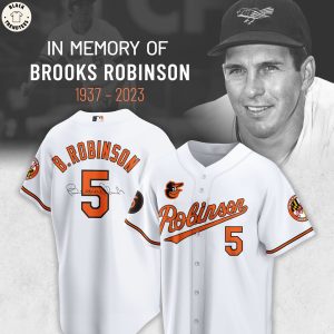 In Memory Of Brooks Robinson 1937-2023 Robinson 5 Design Rip Brooks Robinson Baseball Jersey