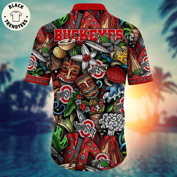 LIMITED Ohio State Buckeyes NCAA1 Flower Hawaiian Shirt