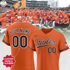 Personalized Baltimore Orioles Nike Logo Orange Baseball Jersey