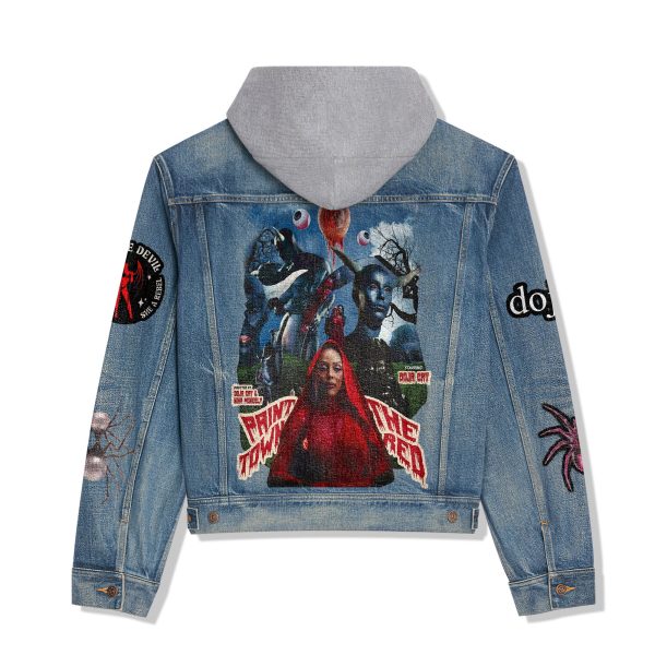 Paint The Town Red She The Devil Hooded Denim Jacket