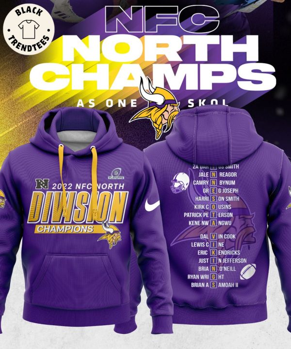 2022 NFC North Division Champions Playoffs Nike Logo Purple Hoodie And Pants