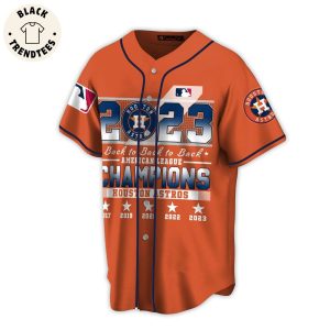 2023 American League Champions Houston Astros Logo Blue Design Baseball Jersey