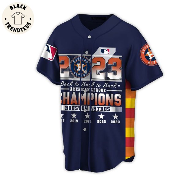 2023 American League Champions Houston Astros Logo Design Baseball Jersey