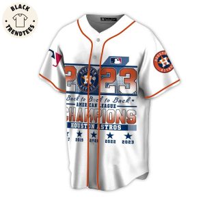 2023 American League Champions Houston Astros Logo White Design Baseball Jersey