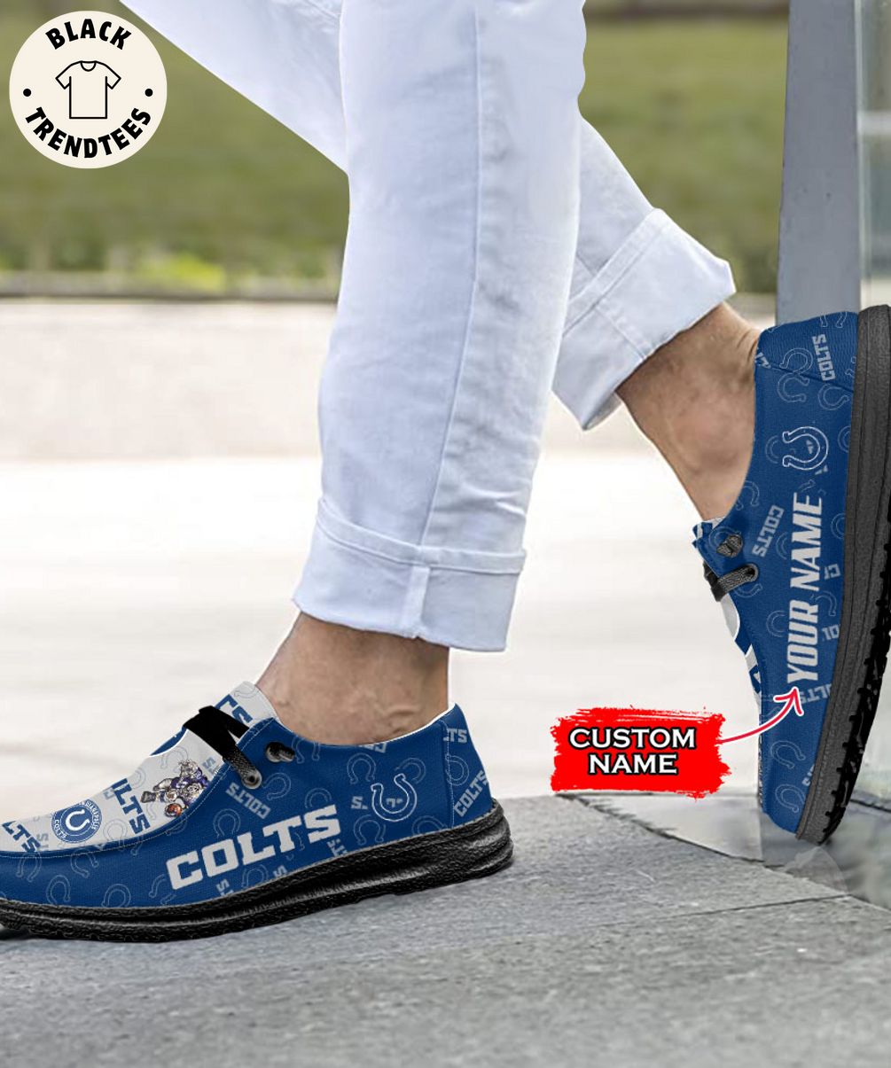 AVAILABLE NFL Indianapolis Colts Custom Name Hey Dude Shoes