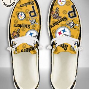 AVAILABLE NFL Pittsburgh Steelers Custom Name Hey Dude Shoes