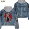 Avril Lavigne Portrait Design Hooded Denim Jacket