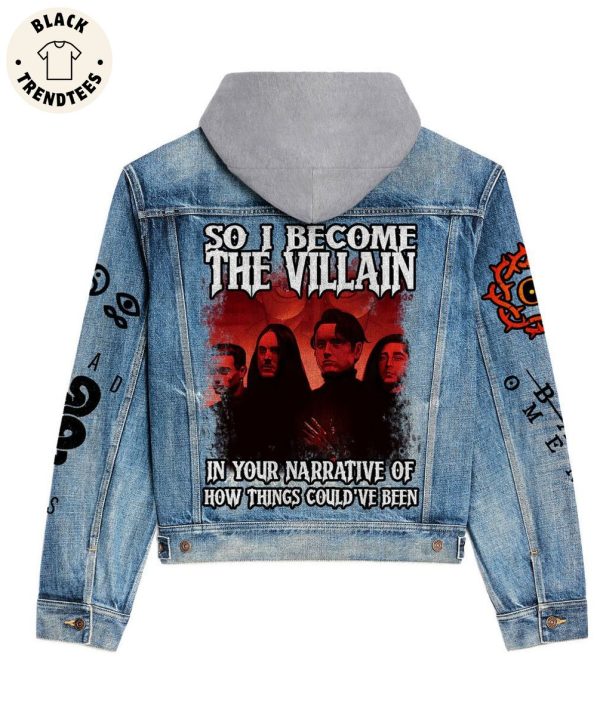 Bad Omens Rock Band American Snake Design Hooded Denim Jacket