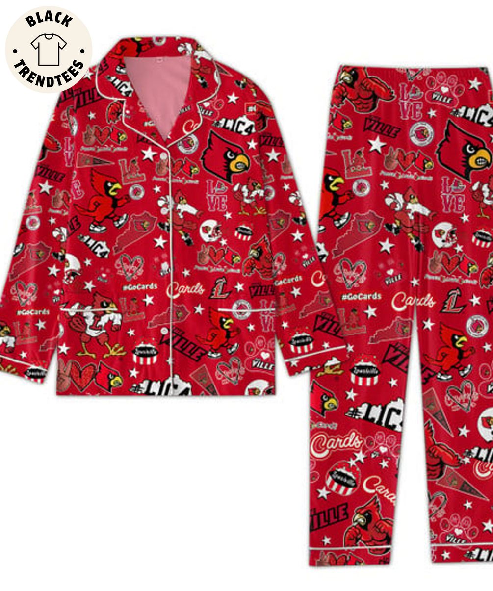BEST Carcls Gocards Ville Lic4 Mascot Design Red Pijamas Set