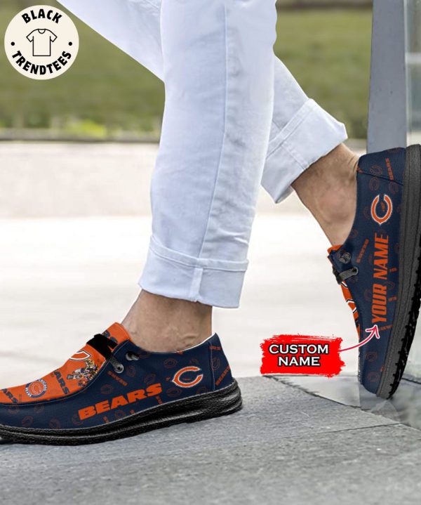 [BEST] NFL Chicago Bears Custom Name Hey Dude Shoes