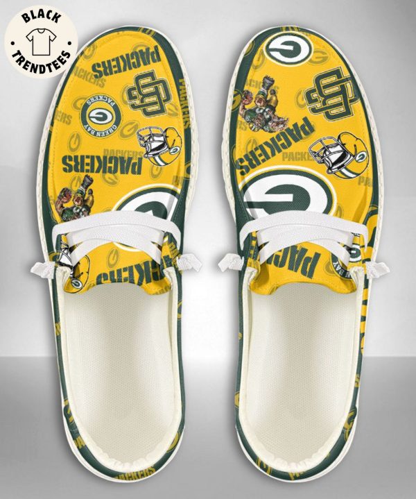 BEST NFL Green Bay Packers Custom Name Hey Dude Shoes