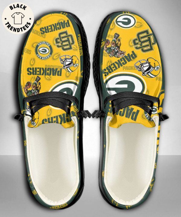 BEST NFL Green Bay Packers Custom Name Hey Dude Shoes