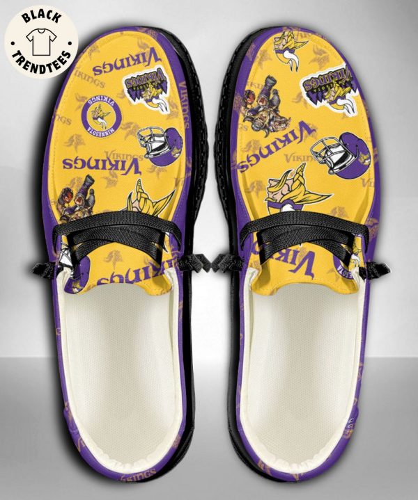 [BEST] NFL Minnesota Vikings Custom Name Hey Dude Shoes