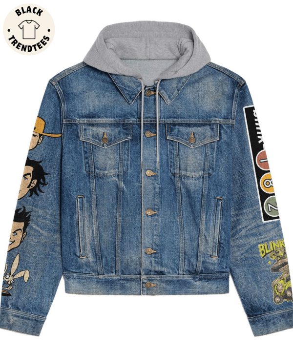 Blink 182 One More Time Design Hooded Denim Jacket