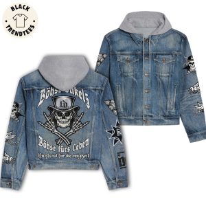 Bohse Onkelz Rock Band Design Hooded Denim Jacket