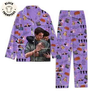 Chandler Bing Miss Chanandler Bong Man Portrait Purple Design Pajamas Set