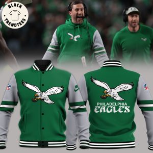Coach Nicholas John Sirianni’s Philadelphia Eagles Logo Design Baseball Jacket