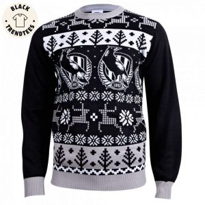 Collingwood FC Knitted Mascot Design 3D Sweater