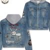 Cold Play Design Hooded Denim Jacket