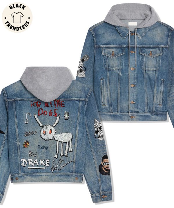 Dady For Al The Dogs Drake Design Hooded Denim Jacket