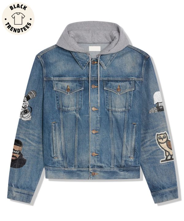 Dady For Al The Dogs Drake Design Hooded Denim Jacket