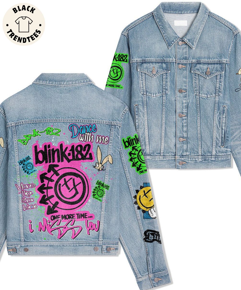 Dance With Me One More Time I Miss Blink 182 Hooded Denim Jacket