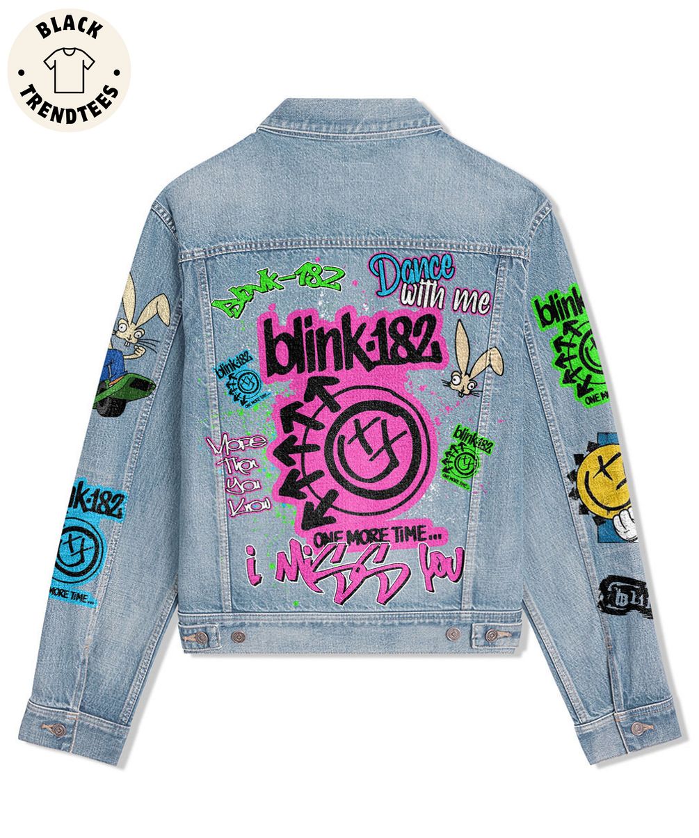 Dance With Me One More Time I Miss Blink 182 Hooded Denim Jacket
