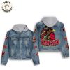 Bonnie Bear Friends Giving Cartoon Character Design Hooded Denim Jacket