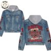 Wonderful Nightmare 1993 Skull Design Hooded Denim Jacket