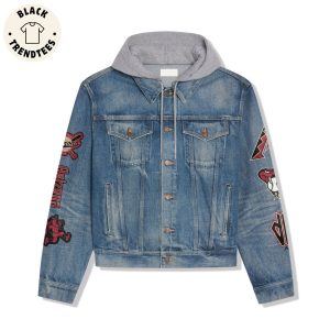 Dbacks Arizona Diamond Backs National League Champions Python Snake Design Hooded Denim Jacket