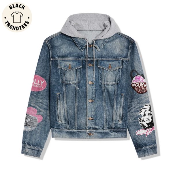 Dolly For President Rockstar Dolly Rocl Hooded Denim Jacket