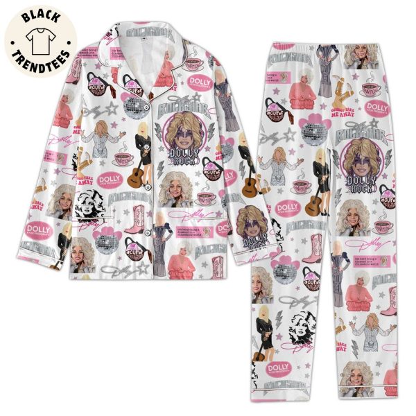 Dolly For President Rockstar White Pijamas Set