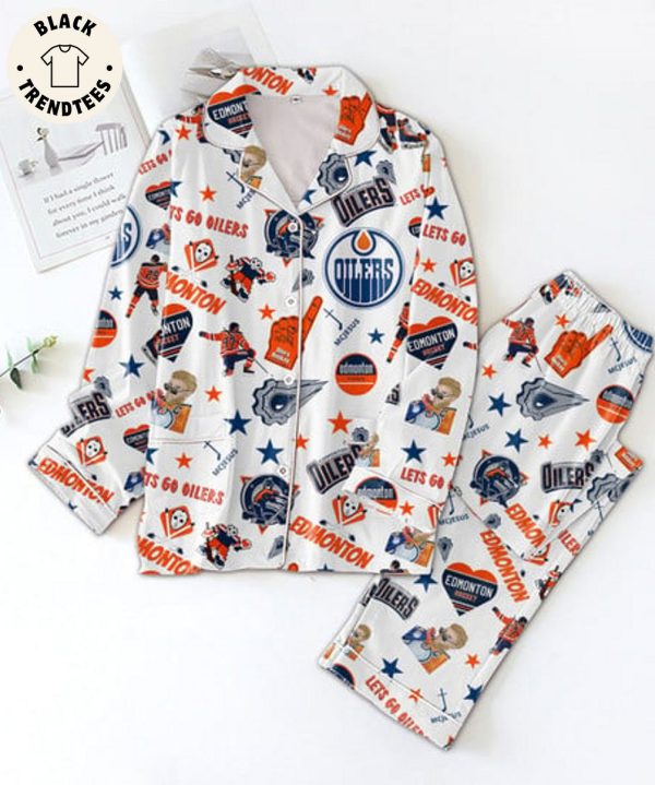 Edmonton Hockey Olders Mcjesus Design Pijamas Set