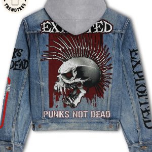 Explotted Punks Not Dead Hooded Denim Jacket