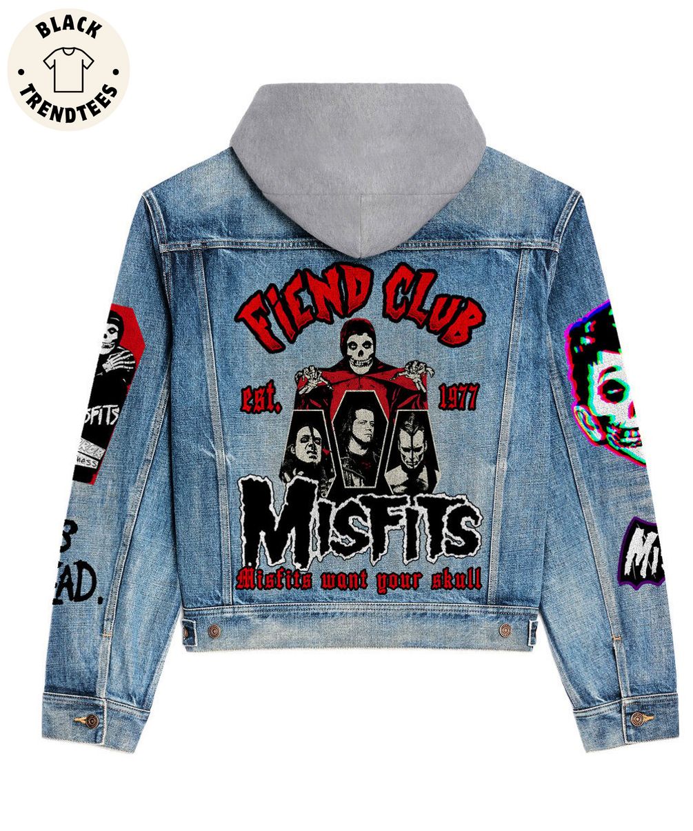 Fiend Club Misfits Want Your Skull Hooded Denim Jacket