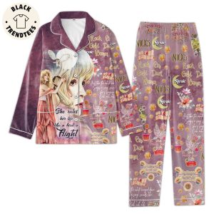 Fleetwood Mac – Rhiannon Lyrics Portrait Flower Design Pijamas Set