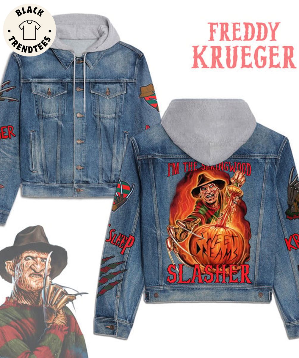 Freddy Krueger Im The Springwood Slasher Hooded Denim Jacket