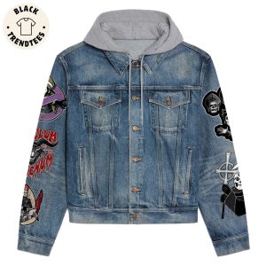 Ghost – If You Have Ghosts Lyrics Skull Design Hooded Denim Jacket