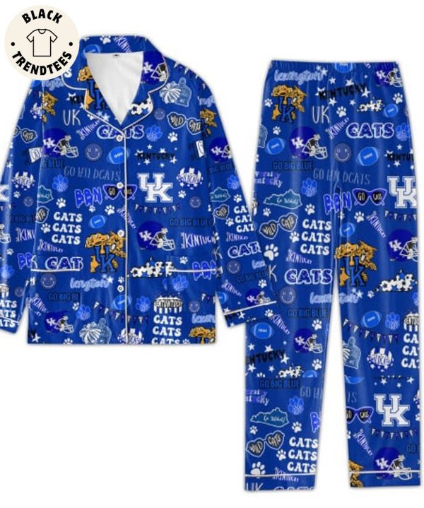 Go Big Blue Kentuckey Wild Cat Blue Pijamas Set