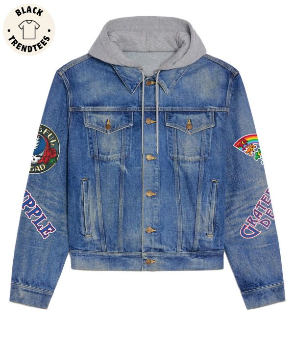 Grateful Dead Rock Band American Let There Be Songs To Fill The Air Hooded Denim Jacket