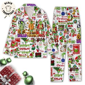Hallo Thanks Mas Grinch Mas Christmas Design Pajamas Set