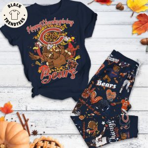Happy Thanks Giving Bears Mascot Design Pajamas Set
