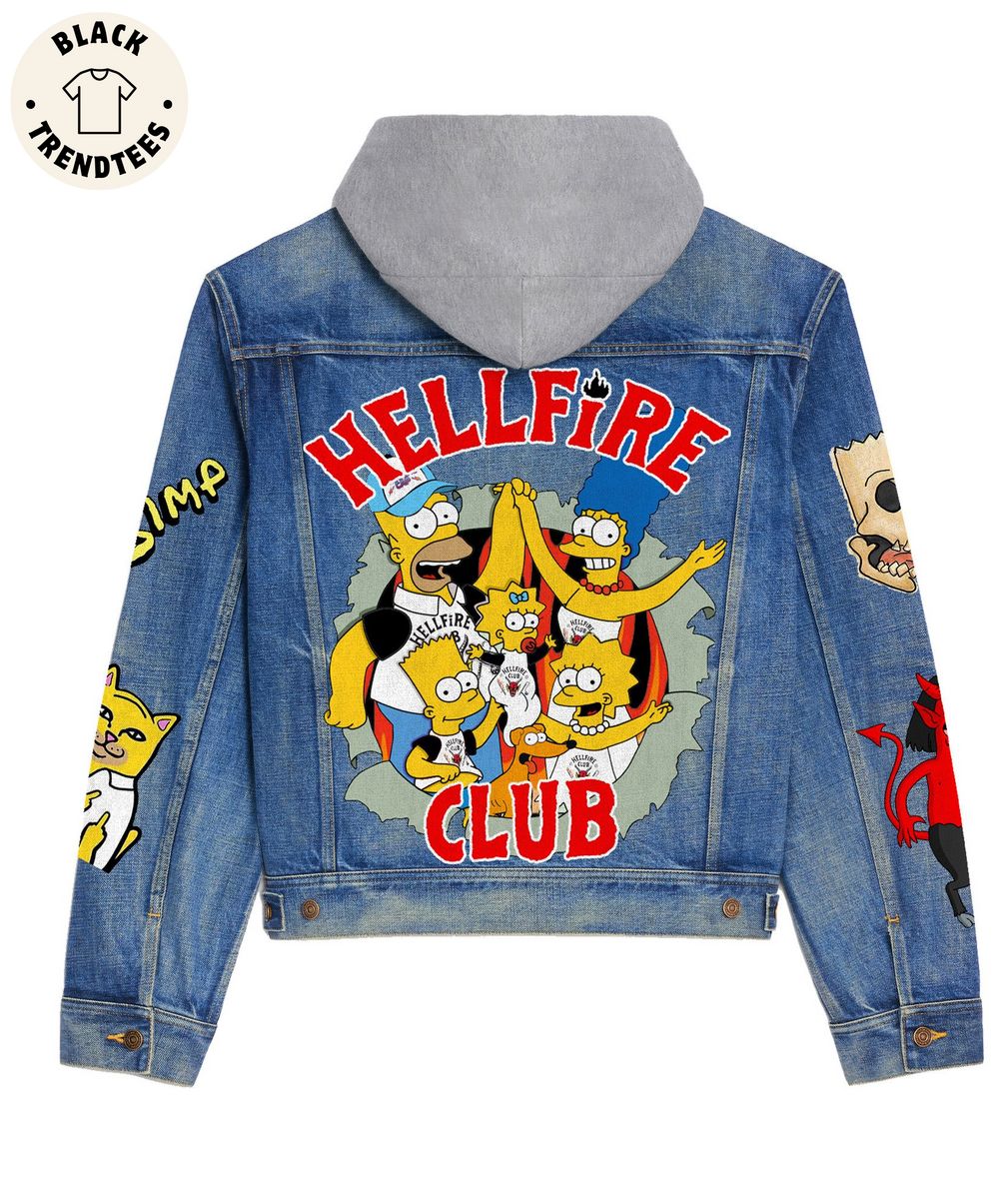Hellfire Club Design Hooded Denim Jacket