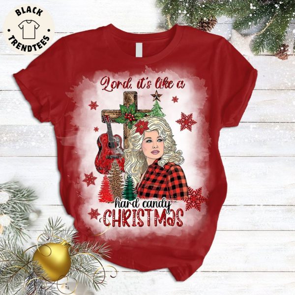 Holly Dolly Christmas Hard Candy Red Christmas Design Pajamas Set