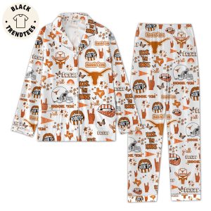 Hook ’em Horns Son Longhorns Skull Design Pajamas Set