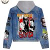 I See Your Hair Is Burning Hills Are Filled With Fire Hooded Denim Jacket