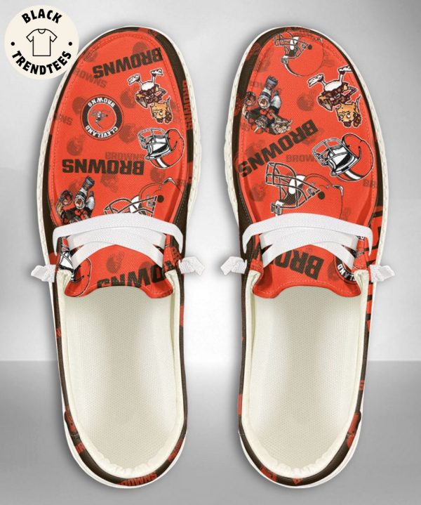 HOT NFL Cleveland Browns Custom Name Hey Dude Shoes
